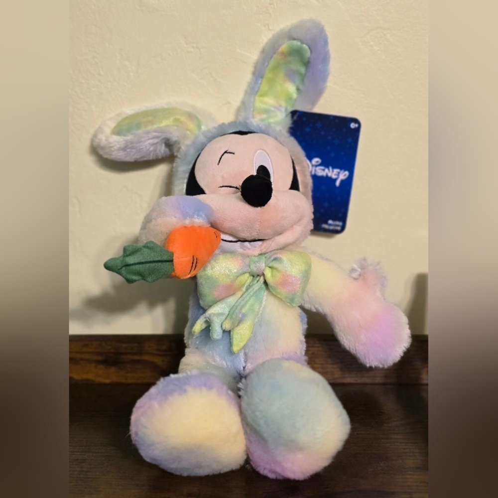 NWT Disney Pastel Tye Dye Mickey Bunny‎ Plush